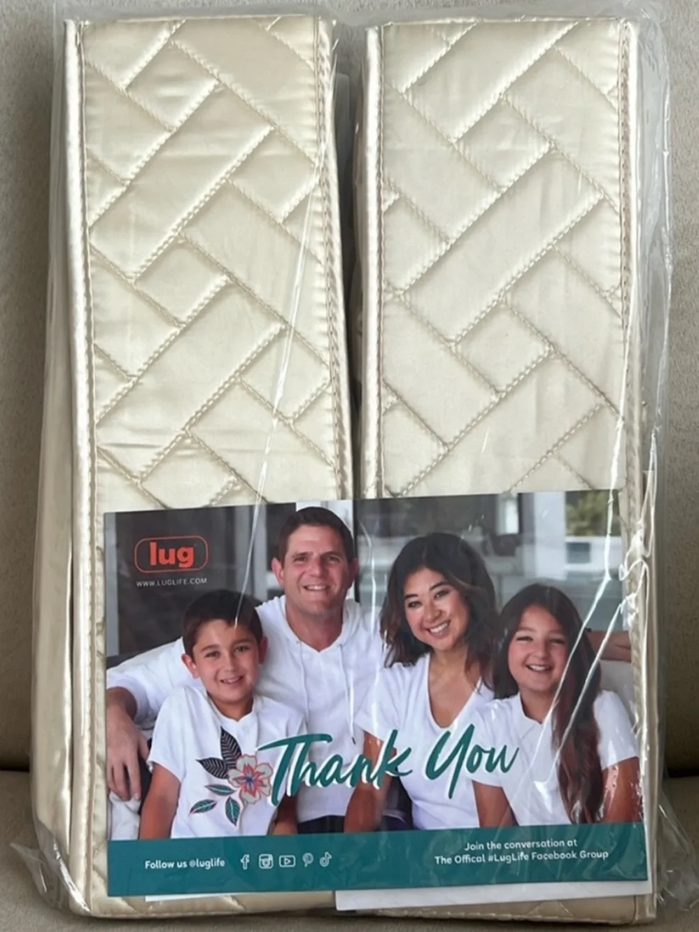 NWT Lug Trolley 2-Piece 24 Pocket Drawer Organizer in Metallic Champagne 🍾 🥂